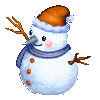 Blue Snowman